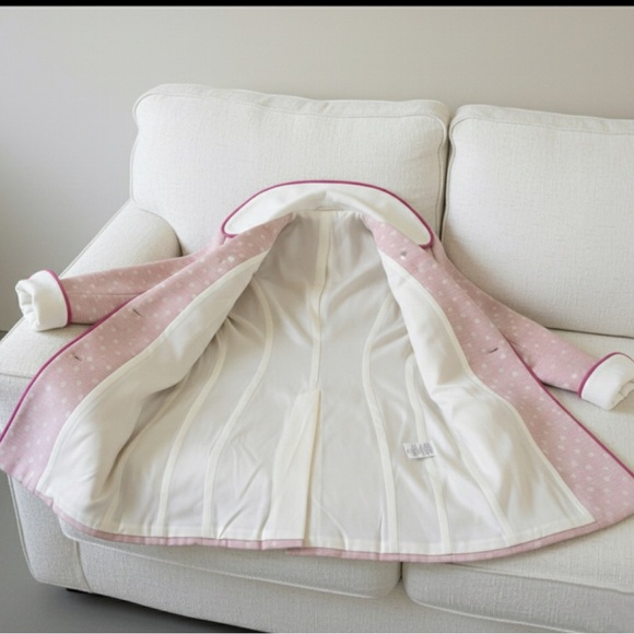 Vintage LILLI ANN San Francisco Rose Polka Dot Coat Size Small - Picture 9 of 10